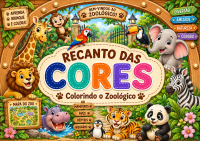 Livro Para Colorir Recanto Das Cores: Colorindo o Zoológico