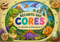 Livro Para Colorir Recanto Das Cores: Colorindo os Dinossauros