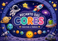 Livro Para Colorir Recanto Das Cores: Colorindo a Galáxia