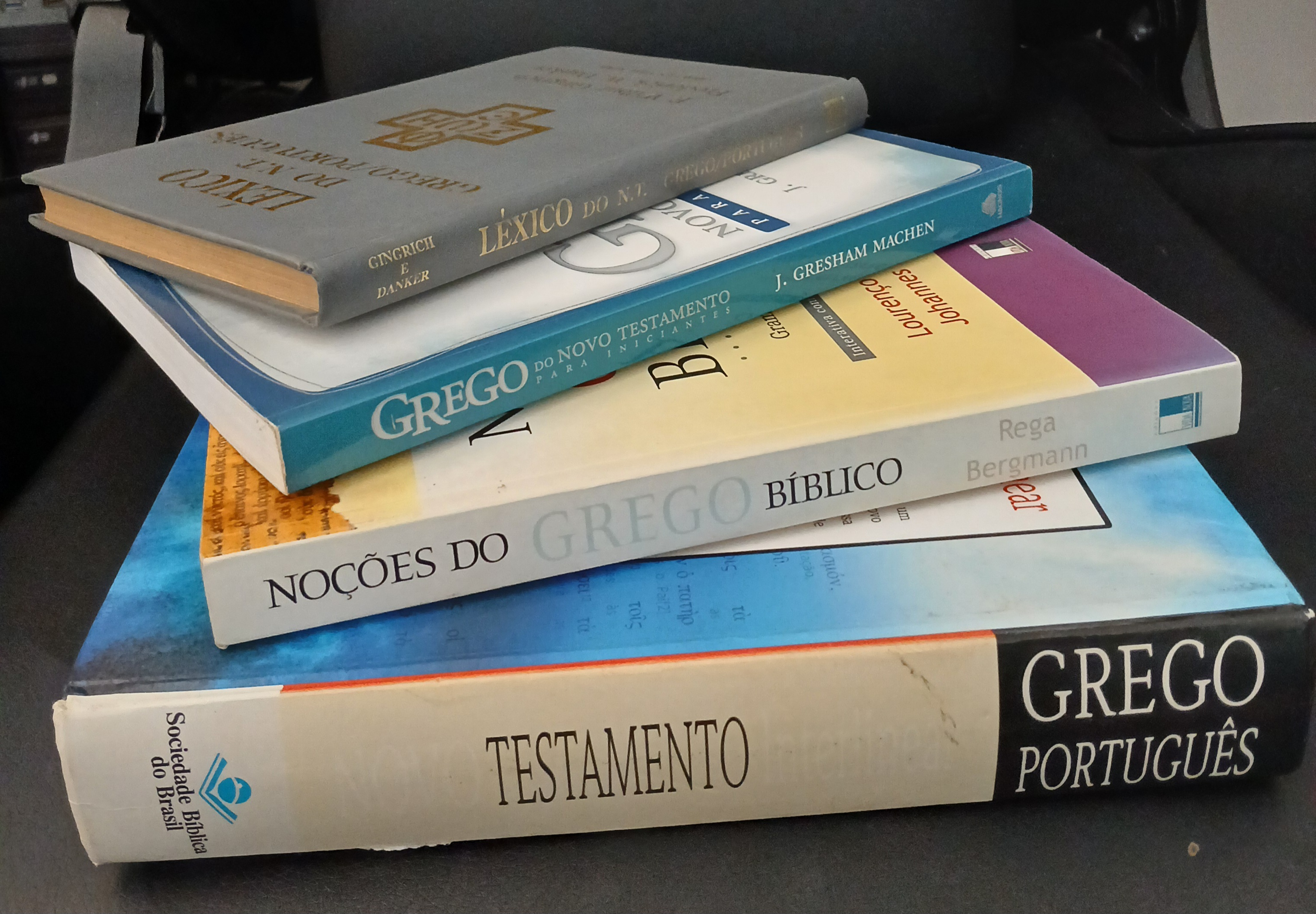 Capa de Kit Grego Bíblico Novo Testamento Interlinear, Noções do Grego, Léxico, Grego para Iniciantes
